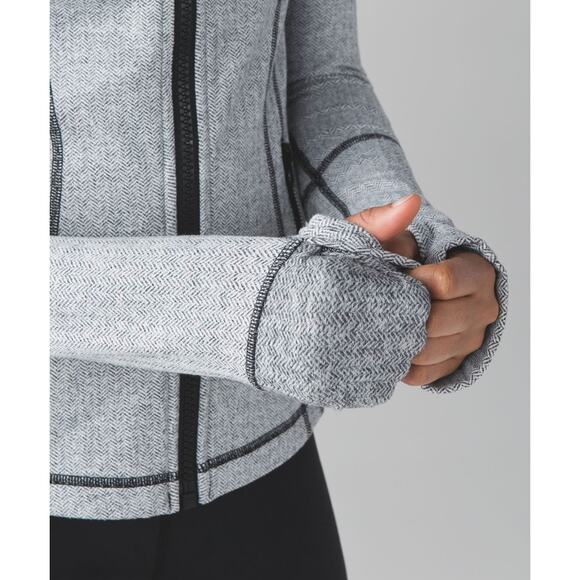 LULULEMON Define Jacket Heathered Herringbone Black White 4 - Picture 11 of 13